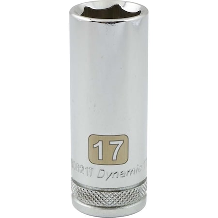 Dynamic 3/8" Drive, 17mm Metric Socket, 6 Points D008217